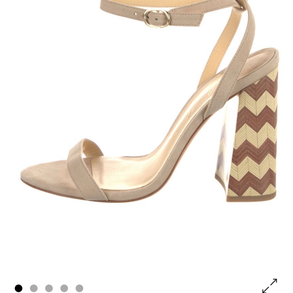 Elegant Beige and Brown Block Heel Sandals